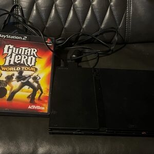 Sony PlayStation 2 with Guitar Hero Game